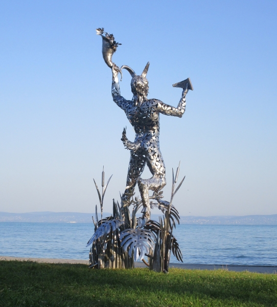 greek god pan big sculpture